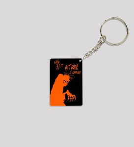 Doom Awaits Creepy Halloween Scene Printed Keychain Pack of 2