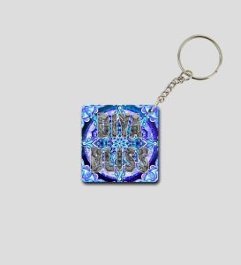 Festive Neon Magic for Diwali Lovers Printed Keychain Pack of 2