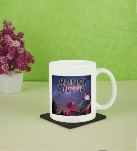 Happy Diwali Vibes Wrapped in Sparkly Sips Magic Printed Coffee Mug 250ml