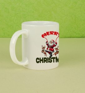 Joyful Holiday Spirit Merry Christmas Design Printed Coffee Mug 250ml